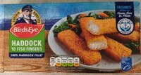Suhkru kogus sees Haddock fish fingers