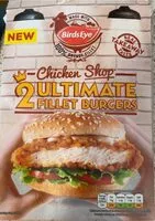 Suhkru kogus sees Chicken Shop Ultimate Fillet Burgers
