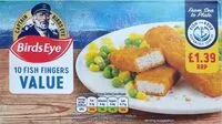Suhkru kogus sees BirdsEye 10 Fish fingers value