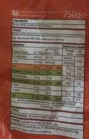 Cantidad de azúcar en Crinkle cut oven chips