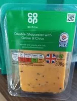 Amount of sugar in Double Gloucester with chive and onion