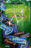 入っている砂糖の量 Super Mini Mix Chocolate Pouch