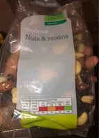 入っている砂糖の量 Waitrose Nuts and raisins