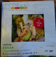 Zuckermenge drin vegan cauliflower, coconut and chickpea pie