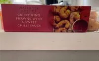Zuckermenge drin Crispy king prawns with a sweet chilli sauce