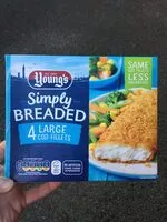 Zuckermenge drin Simply breaded large cod fillets