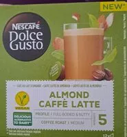 Sokerin määrä sisällä Almond café latte
