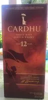 入っている砂糖の量 Cardhu Malt 12 Ans 40%