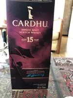 入っている砂糖の量 Cardhu Malt 15 Years Whisky 40º