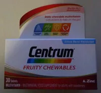 Zuckermenge drin Centrum Fruity Chewables Multivitamin