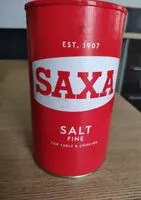 中的糖分和营养成分 Saxa