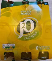 Sokerin määrä sisällä J2O Fruit Blend Apple & Mango