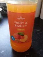 入っている砂糖の量 Fruit and barley