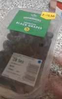 Jumlah gula yang masuk Seedless black grapes