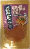 Количество сахара в Italian deli ham style slices