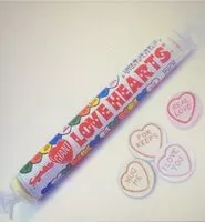 Suhkru kogus sees Love Hearts