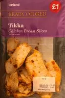 İçindeki şeker miktarı Tikka chicken breast slices