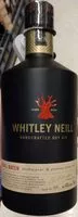 Sucre et nutriments contenus dans Whitley neill