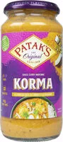 Количество сахара в Sauce Korma