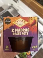 Количество сахара в pataks madras paste pots