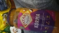 Cantidad de azúcar en Pataks Korma jar
