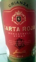 糖質や栄養素が Carta roja