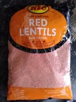 Amount of sugar in Split red lentils