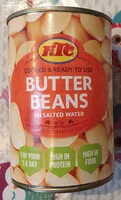 Amount of sugar in Butter Beans