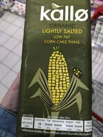 चीनी की मात्रा Kallo Organic Thin Slice Lightly Salted Corn Cakes 130G