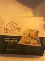 Sucre et nutriments contenus dans Dean