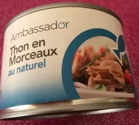 Sokerin määrä sisällä Thon en morceaux zu naturel