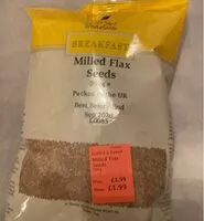 Cantidad de azúcar en Milled flax seeds
