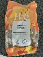 Cantidad de azúcar en Pistachio kernels