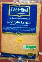 含糖量 Red Split Lentils (lentejas rojas)