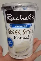 Suhkru kogus sees Rachel's Organic Greek Style Natural yogurt