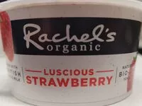 Suhkru kogus sees Rachel's organic strawberry yoghurt