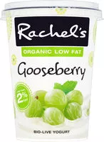 Suhkru kogus sees Rachel's Organic Low Fat Gooseberry Yogurt