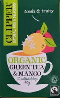Jumlah gula yang masuk Organic green tea & mango