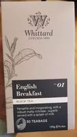含糖量 Whittard english black tea