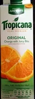 Amount of sugar in Pure Premium Original Orange with Juicy Bits