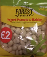 Cantidad de azúcar en Yogurt peanuts and raisins