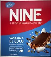 Zuckermenge drin Barres NINE Cacao & Noix de Coco