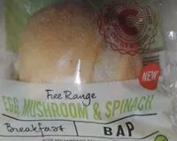 Количество сахара в Egg, mushroom & spinach bap
