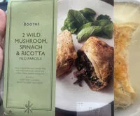 入っている砂糖の量 wild mushroom,spinach and ricotta filo parcels