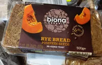 Suhkru kogus sees Biona Organic Rye Bread With Pumpkin
