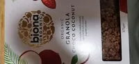 Suhkru kogus sees Organic granola choco coconut