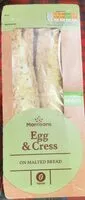 Sokerin määrä sisällä Egg & Cress Sandwitch