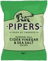 Количество сахара в Pipers Burrow Hill Cider Vinegar & Sea Salt Crisps
