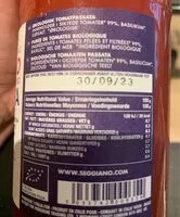 Amount of sugar in Tomato passata di pomodoro