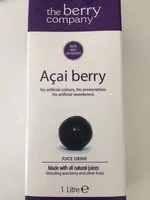 Amount of sugar in Açai berry